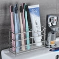 thumbnail image 7 of LNKOO Premium Bathroom Toothbrush Holder Stainless Steel Bathroom Toothbrush Organizer - Versatile Standing Storage Rack Electric Toothbrush, toothbrush, Toothpaste, vanity, Countertop, 7 of 7