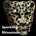 thumbnail image 3 of 2-pack shiny leopard print car air freshener vent clips, black and white leopard print car accessories, women's shiny crystal stone car decoration, 3 of 5
