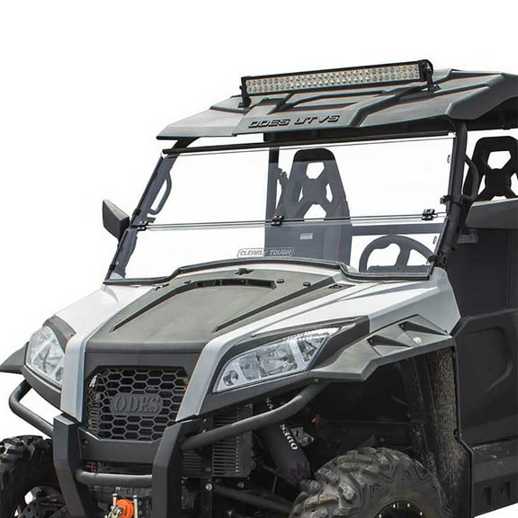 Clearly Tough Odes Raider / Ravager Full Folding Windshield - Scratch Resistant- The Ultimate in Side by Side Versatility! Premium Poly w/Hard Coat. Made in America!!