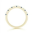 thumbnail image 2 of ANGARA Natural U Prong Sapphire Diamond Half Eternity Wedding Ring in 14K Yellow Gold for Women (Size-2mm) | September Birthstone, Anniversary, Jewelry Gift for Women | Natural Blue Sapphire Ring, 2 of 7