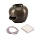 thumbnail image 4 of Fuente agua cerámica con recirculación y en forma U, adorno compacto para escritorio, ideal para patio, balcón o terraza. M, 4 of 8