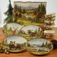 thumbnail image 4 of Certified International Mountain Summit Assorted Colors Dinner Plate (Set of 4), 4 of 4