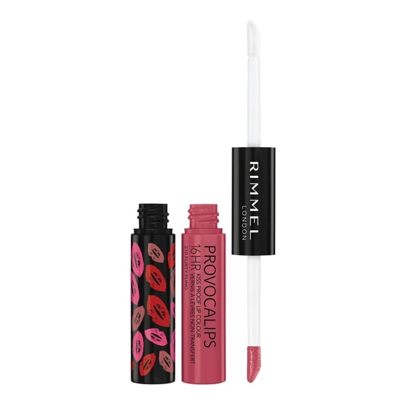 Rimmel Provocalips 16HR Kiss-Proof Lip Colour, two-step, glossy finish, 16H of colour, lightweight & flexible formula, 100% Cruelty-Free