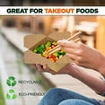 thumbnail image 5 of Fit Meal Prep 450 Pack 30 oz Disposable Take Out Containers Microwaveable Kraft Paper To Go Boxes, 5 of 7