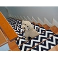 thumbnail image 1 of Stair Treads 9 inch by 28 inch by sussexhome Modern Collection Trellis Design Vibrant and Soft Stair Treads, Navy & White, Pack of 4 [100% Polypropylene], 1 of 3