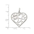 thumbnail image 2 of Sterling Silver MOM Engraved Heart Pendant with Chain, 2 of 4