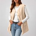 thumbnail image 5 of XRoczxe Women's Sherpa Fleece Vest, Button Down Sleeveless Warm Coat with Pockets, Casual Soft Fuzzy Outerwear for Fall Winter Layering & Daily Wear, 5 of 8