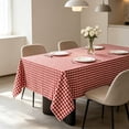 thumbnail image 4 of Waterproof Oilproof Dirtproof Checkered Rectangular Table Cloth Tablecloth Table Cover for Dining Room Kitchen Office Farmhouse Rural Decor 47.24x62.99 Inch Nylon Small Versatile Outdoor, 4 of 6