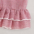 thumbnail image 6 of Toddler Baby Girls Elastic Waist Wide Leg Pants Kids Checkered Plaid Casual Home Pants, 6 of 6