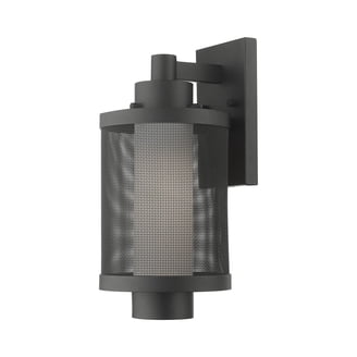 Hinkley Rook Medium Wall Mount Outdoor Lantern - Satin Black, Dark Sky Friendly, Clear Seedy Glass, Includes LED Bulb