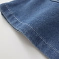 thumbnail image 5 of ZACPNCV Girl's Cute Denim Skorts Elastic Waist Straight Leg Skirt Shorts Blue 4-5 Years, 5 of 9