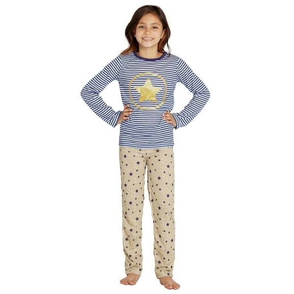 Chloe & Olivia Christmas Holiday Lulu Justice Star Yoga Athletic Sport Girls Fashion Pajama Set