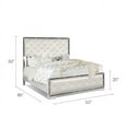 thumbnail image 3 of Anzell Queen Bed with Mirror Trim, White, 3 of 3