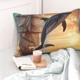 thumbnail image 4 of Balery Sailing Dancing Dolphin Funda de Cojín Estampada, Regalos para Mujeres, Regalos de Amor para Ella, Regalos para Novia o Esposa, Funda de Almohada-16"x24", 4 of 6