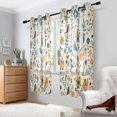 thumbnail image 2 of Yayeee Window Curtains Light Filtering 63"x42" Grommet Panel Pair Home Living Room Decor, Cute Animals, 2 of 7
