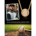 thumbnail image 6 of Bestyle Gold Plated Baseball Necklace for Men Sparkling Cubic Zirconia Ball Sport Pendant Chain Jewelry Gifts for Christmas Birthday, 6 of 9