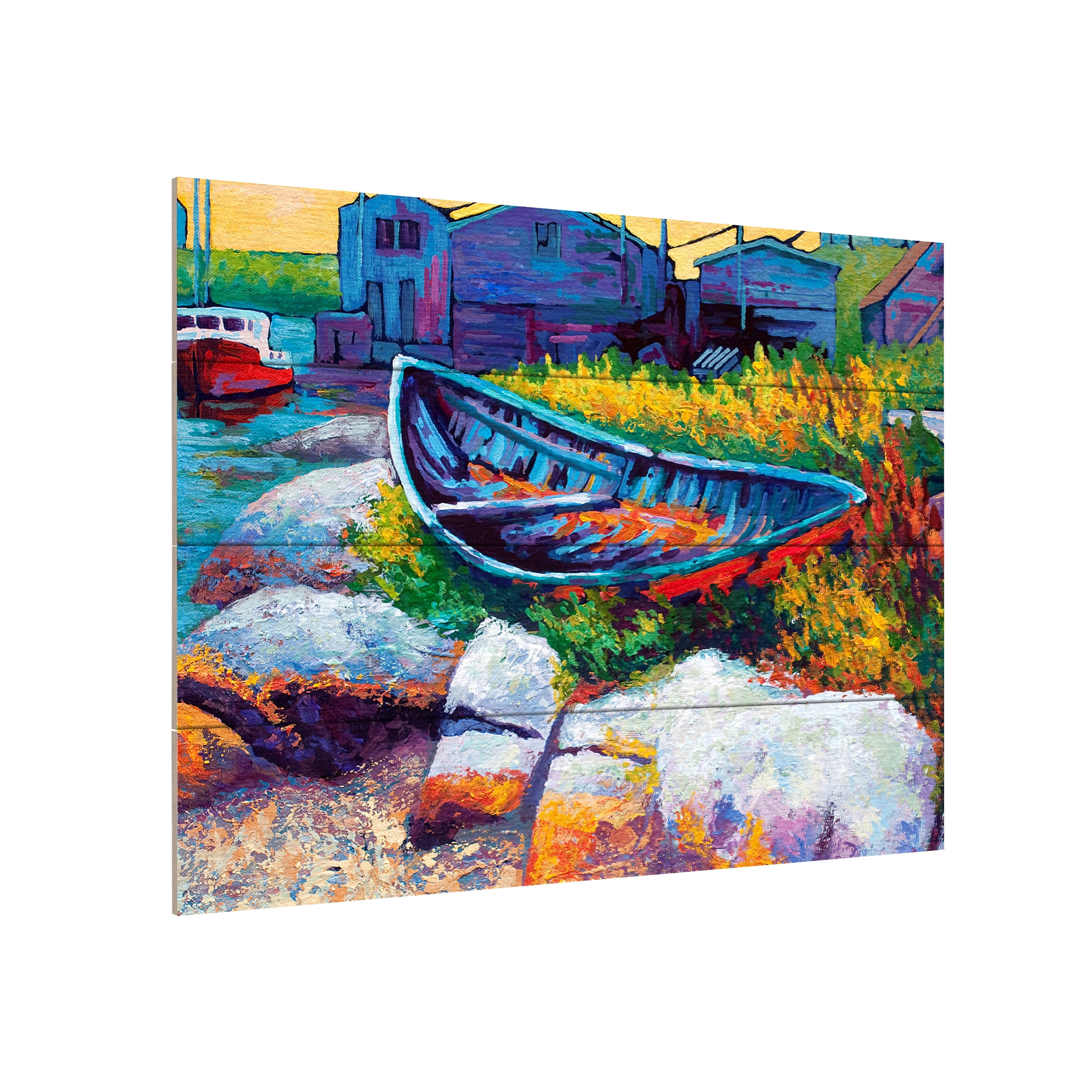 Trademark Fine Art 'Judy East Coast Boat Faa' Wooden Wall Art Art by Marion Rose