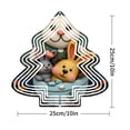 thumbnail image 2 of Whimsical Metal Hanging Christmas Tree Wind Spinner - Festive Garden Decor with Layered Design & Colorful Patterns for Yard, 2 of 7