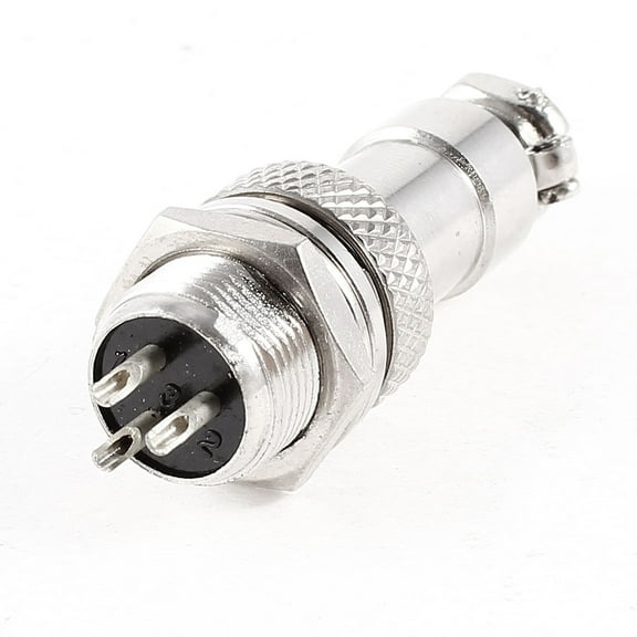 GX12-3 3Pin Male 12mm Screw Type Cable Connector Aviation Plug 250V 5A