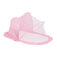 thumbnail image 1 of Abbracc Crib Net Crib Bug Netting Arched Foldable Lightweight Baby Bedding Full M pink, 1 of 9