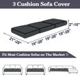 thumbnail image 2 of Sanmadrola Waterproof Couch Cushion Cover for Sectional Sofa,Slipcover Stain Resistant High Elasticity Wear-Resistant Striped Sofa Cover, Dark Grey 3 Piece Set for Furniture, Children, Pets, 2 of 8