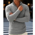 thumbnail image 5 of Gamivast Men's 1/4 Zip Sweaters Long Sleeve Slim Fit Pullover Knitted Mock Neck Tops Lightweight Warm Jumper Business Casual Work Fall Winter Fashion, 5 of 5