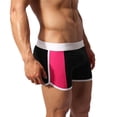 thumbnail image 2 of WIZUTIZ Mens Swimming Brief High Elastic Colorblock Swim Trunks Square Leg Classic Board Briefs Breathe Beach Trendy Short, 2 of 5