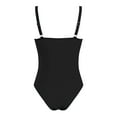 thumbnail image 6 of Yindaity One Piece Swimsuit Women One Piece Swimsuit Women Tummy Control Modest Plus Size Bathing Suits Full Coverage Retro Color Block Swimwear (Black,L), 6 of 6