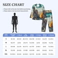 thumbnail image 4 of Logiee Desert Monkeys Drive Print Mens Long Sleeve Pajama Set,Notched Collar Pajamas for Men, Men's Sleepwear,Mens Sleepwear with Pockets & Button Down-Large, 4 of 7