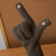 thumbnail image 6 of Women's Fingerless Winter Gloves with Touchscreen Capability for Mobile Use and Fleece Lining for Cycling, 6 of 8