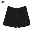 thumbnail image 1 of Pantalones cortos casuales Pantalones cortos sueltos de mujer Pantalones cortos de pierna ancha de cintura alta, Negro, 4XL Speravity AP001507-15B, 1 of 7