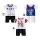 thumbnail image 3 of Conjunto deportivo estampado para bebés y niños pequeños: mameluco y mono (3 colores, 3 tallas), 3 of 8