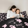 thumbnail image 5 of jejeloiu Kawaii Ghost Spider Bedding Comforter Set,Halloween Theme Twin Comforter Sets,Pink Black Bedding Set For Girls,Lightweight Room Decor Reversible,2pcs, 5 of 8