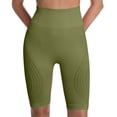thumbnail image 2 of Plus Size Women's Seamless Hip Lifting Fitness Shorts,High Waisted Tummy Control Compression Yoga Shorts with Textured Design,Peach Butt Gym Workout Shorts Army Green XXXXL, 2 of 4