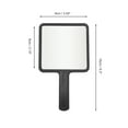 thumbnail image 2 of Unique Bargains 1pc Portable Square Handheld Mirror for Personal Grooming Black Medium, 2 of 5
