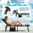 thumbnail image 6 of Homall Outdoor Lounge Chair, Foldable Patio Chaise Lounge Chair with Adjustable Height, Comfortable Mattress, Portable for Beach, Lawn, Pool, and Backyard, Black, 6 of 8
