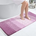thumbnail image 1 of Luxury Bathroom Rug Mat, Extra Soft and Absorbent Bath Rugs, Non-Slip Plush Shaggy Bath Carpet Runner, Machine Wash Dry, Bath Mats for Bathroom Floor, Tub and Shower, 47x20, Purple, 1 of 6