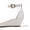 WHITE/PU-2, variant on Women Low Wedge Heel Sandals Open Toe Ankle Strap Buckle Lady Work Casual Shoes INGRID BLUSH/PAT Size 5