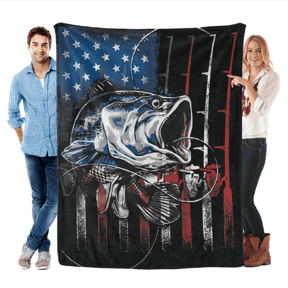 Fishing Gifts for Men Blanket, Fishing Gifts, Fly Fishing Gifts for Men, Bass Fishing Gifts for Men Unique, Funny Fishing Gifts for Dads Women Boys, Men Fishing Gifts Throw Blankets