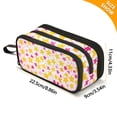thumbnail image 4 of FORMRS Pencil Case with 3 Compartments Zipper Pouch, Elementary School Level and up, Light Pink Stars, 4 of 8