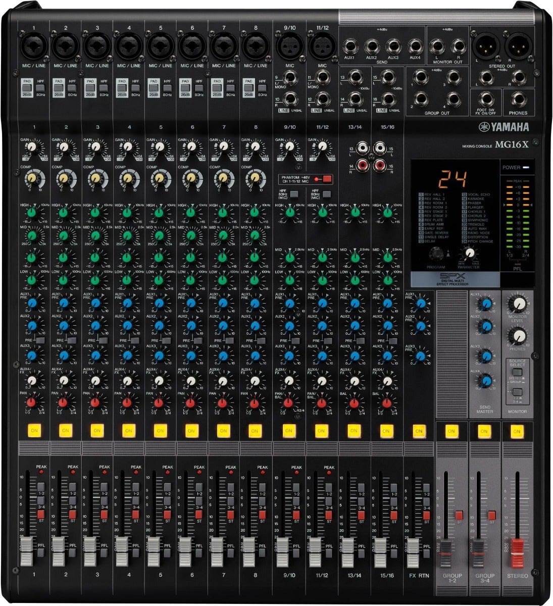 YAMAHA　MGP24X Yamaha MGP24X 24-Input Hybrid Digital/Analog Mixer With USB Rec