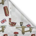 thumbnail image 4 of Ambesonne London Window Valance, Big Ben Tower Bridge UK, 54" X 18", Violet Blue Sand Brown, 4 of 5