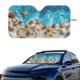 thumbnail image 2 of Xixirimido Windshield Sunshade for Car Foldable Front Window Cover Sun Shade Sun Visor Block UV Rays Universal Fit Automotive Accessories, Sea Starfish Shell Conch, 2 of 8