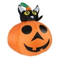 thumbnail image 4 of Halloween Inflatable LED Lighted Pumpkin Face Cat Desktop Ornament for Festive Home Party Yard Decoration, 4 of 9