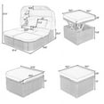 thumbnail image 3 of Harper & Bright Designs Outdoor Patio Furniture Set Daybed Sunbed, PE Wicker Sectional Sofa Set with Retractable Canopy/Lift Top Coffee Table, Rattan Conversation Set, Grey, 3 of 16