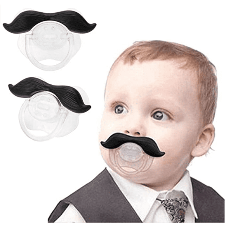 3PCS Funny Pacifiers for Babies BPA Free Funny Pacifier Funny Pacifiers for Baby boy|Funny Pacifiers 0-6 Latex Free Funny Pacifier |Pacifier Mustache Baby Pacifier Funny boy 