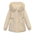 thumbnail image 3 of Patlollav Fall Coats,Women Casual Comfortable Long Sleeve Hooded Pocket Drawstring Parkas, 3 of 6
