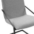 thumbnail image 7 of Side Dining Chair, Set of 2, Fabric, Metal Steel, Black Grey Gray, Modern Contemporary Urban Design, Kitchen Room Cafe Bistro Restaurant Hospitality, 7 of 7