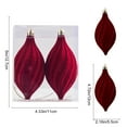 thumbnail image 3 of chaungfeng 2-Pack Christmas Tree Ball Ornaments Set, Burgundy Velvet Decorative Hanging Baubles, Conical Shaped Decorations for Xmas Tree, Wreath, Garland, Holiday Party Decor, Gift, 3 of 6