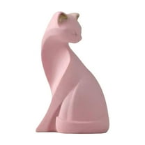 Elegant Resin Cat Figurine Sculpture for Desktop Ornament Unique Home Bookshelf Decoration Ideal for Cat Lovers Modern Abstract Art Piece